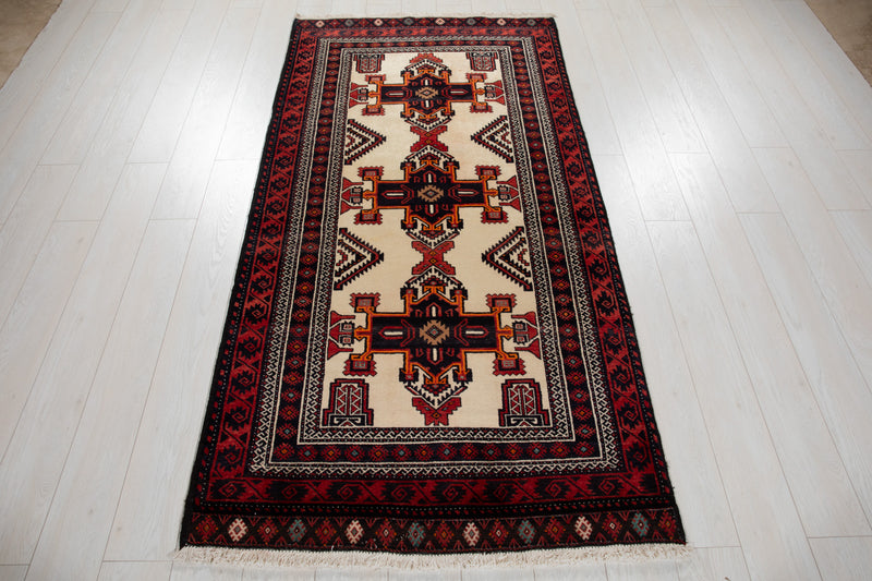 6' 3" x 3' 5" Excellent Hand-Knotted Collectible Vintage Fine Tribal Rug - Yasi & Fara 