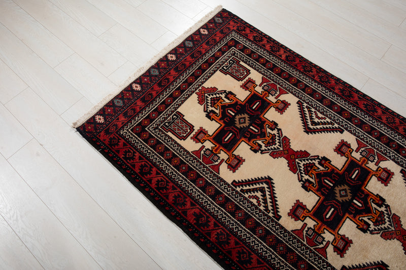 6' 3" x 3' 5" Excellent Hand-Knotted Collectible Vintage Fine Tribal Rug - Yasi & Fara 