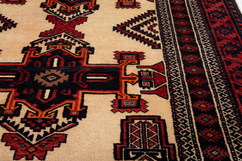 6' 3" x 3' 5" Excellent Hand-Knotted Collectible Vintage Fine Tribal Rug - Yasi & Fara 