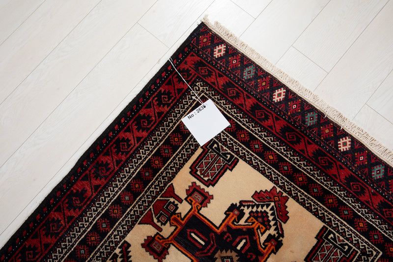 6' 3" x 3' 5" Excellent Hand-Knotted Collectible Vintage Fine Tribal Rug - Yasi & Fara 