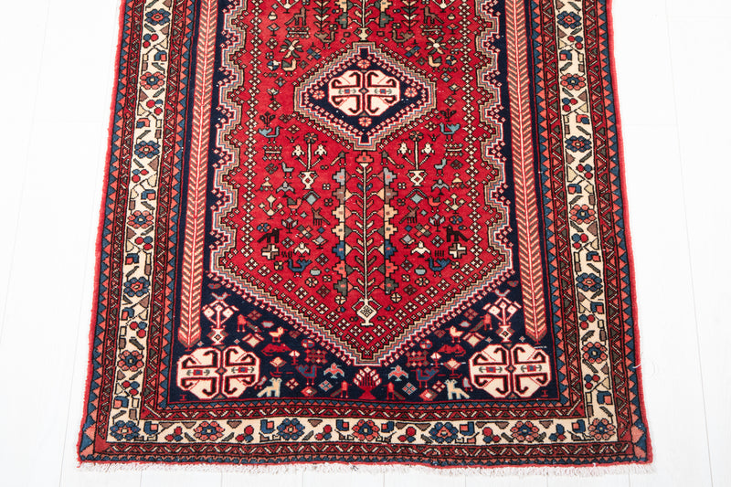 9' 5" x 3' 5" Excellent Hand-Knotted Vintage Tribal Runner Rug - Yasi & Fara 