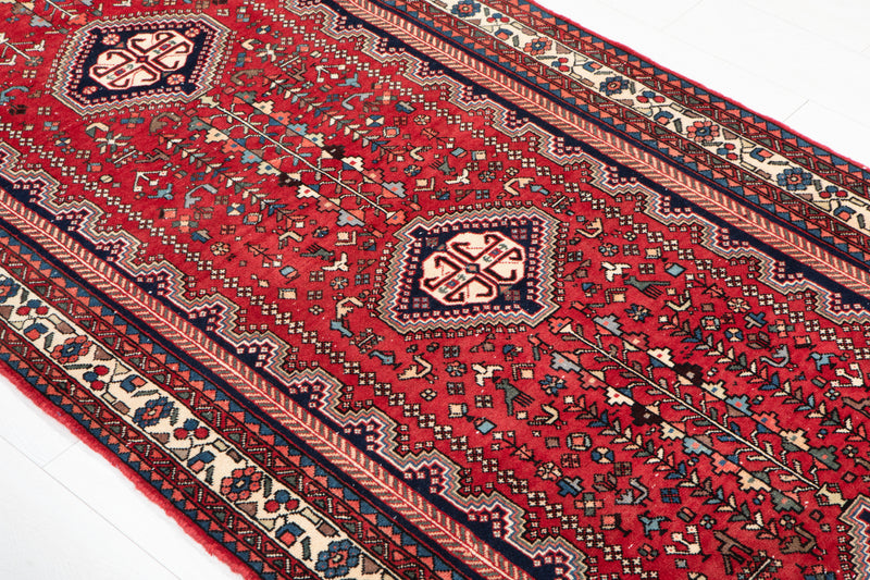 9' 5" x 3' 5" Excellent Hand-Knotted Vintage Tribal Runner Rug - Yasi & Fara 