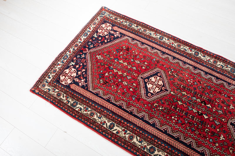 9' 5" x 3' 5" Excellent Hand-Knotted Vintage Tribal Runner Rug - Yasi & Fara 