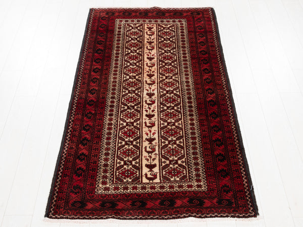 6' 8" x 3' 6" Excellent Hand-Knotted Collectible Vintage Fine Tribal Rug - Yasi & Fara 