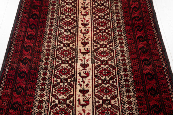6' 8" x 3' 6" Excellent Hand-Knotted Collectible Vintage Fine Tribal Rug - Yasi & Fara 