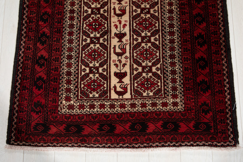 6' 8" x 3' 6" Excellent Hand-Knotted Collectible Vintage Fine Tribal Rug - Yasi & Fara 