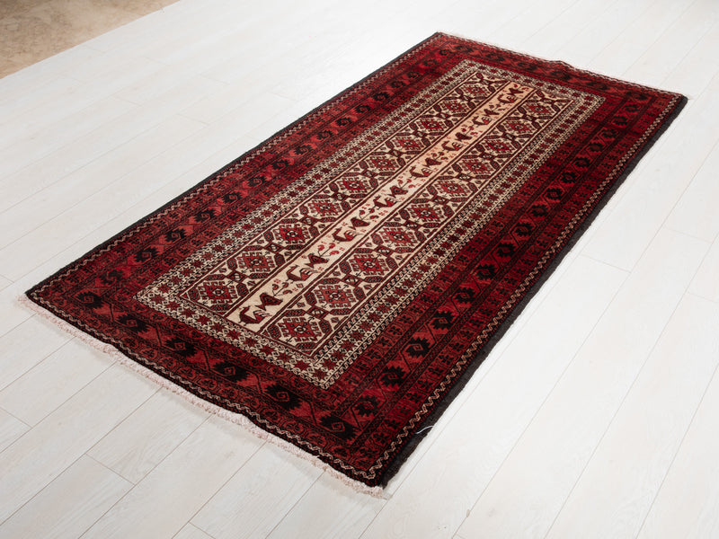 6' 8" x 3' 6" Excellent Hand-Knotted Collectible Vintage Fine Tribal Rug - Yasi & Fara 