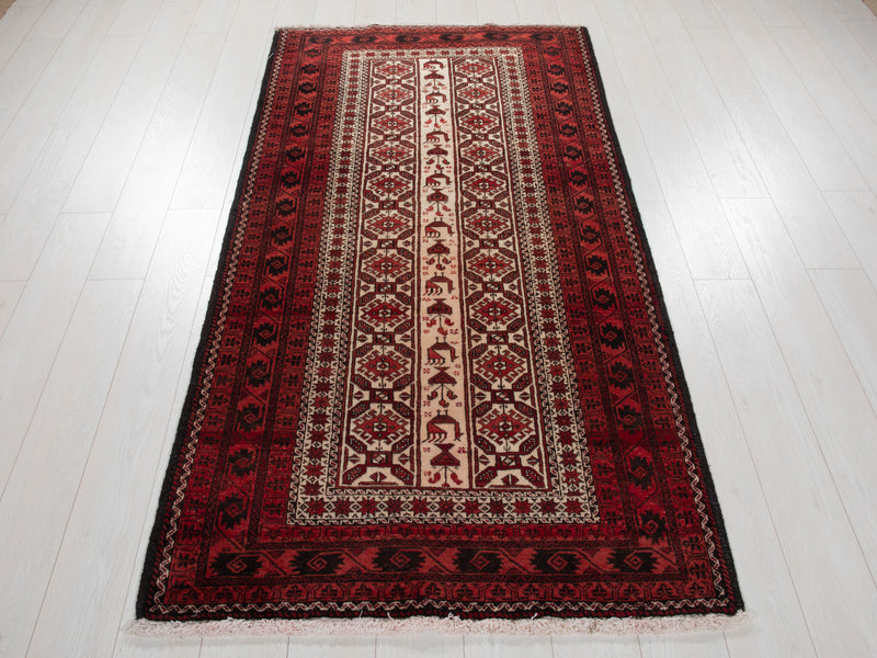 6' 8" x 3' 6" Excellent Hand-Knotted Collectible Vintage Fine Tribal Rug - Yasi & Fara 