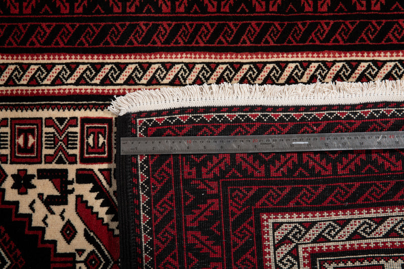 6' 7" x 3' 7" Excellent Hand-Knotted Vintage Fine Baluch Tribal Rug - Yasi & Fara 
