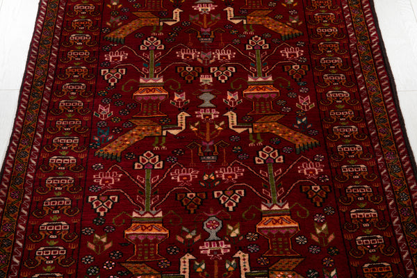 6' 5" x 3' 6" Excellent Hand-Knotted Collectible Vintage Fine Tribal Rug - Yasi & Fara 