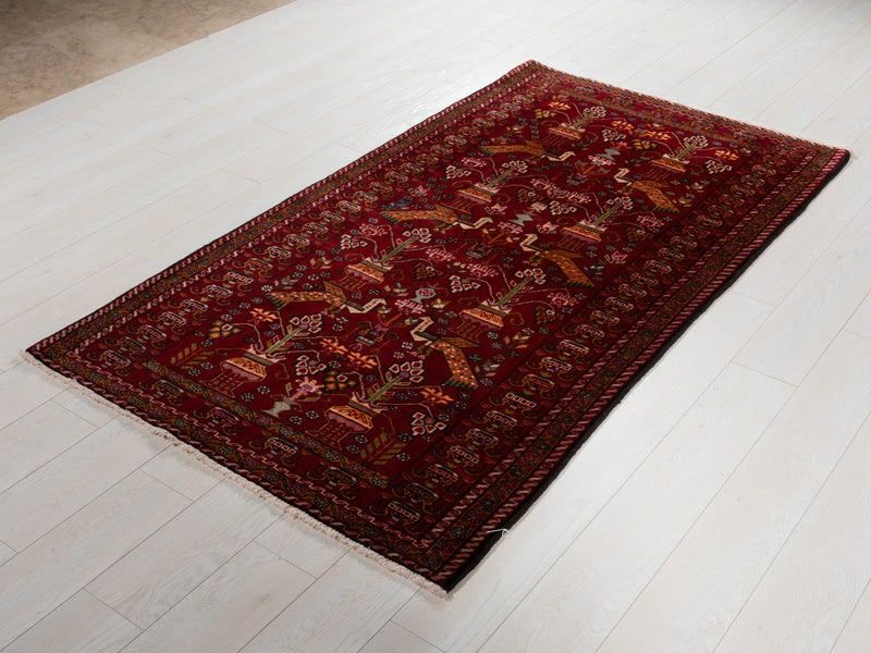 6' 5" x 3' 6" Excellent Hand-Knotted Collectible Vintage Fine Tribal Rug - Yasi & Fara 