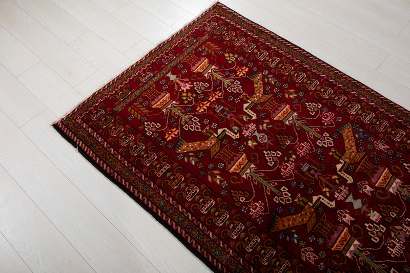 6' 5" x 3' 6" Excellent Hand-Knotted Collectible Vintage Fine Tribal Rug - Yasi & Fara 