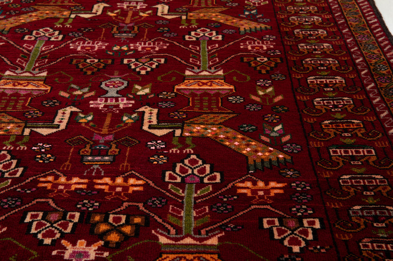 6' 5" x 3' 6" Excellent Hand-Knotted Collectible Vintage Fine Tribal Rug - Yasi & Fara 
