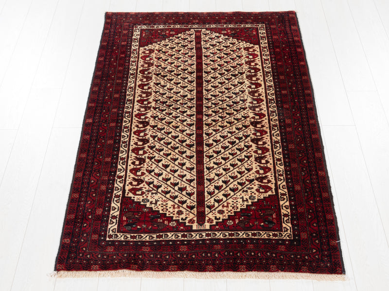 5' 10" x 3' 4" Excellent Hand-Knotted Vintage Collectible Fine Tribal Rug - Yasi & Fara 