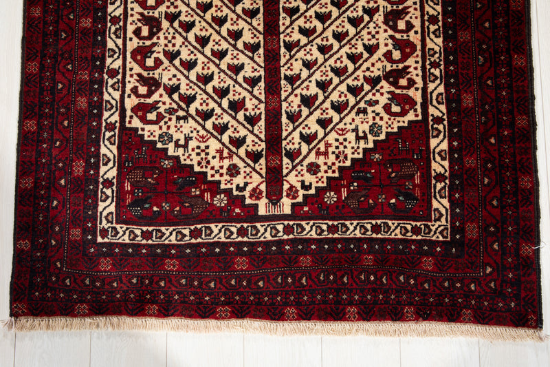 5' 10" x 3' 4" Excellent Hand-Knotted Vintage Collectible Fine Tribal Rug - Yasi & Fara 