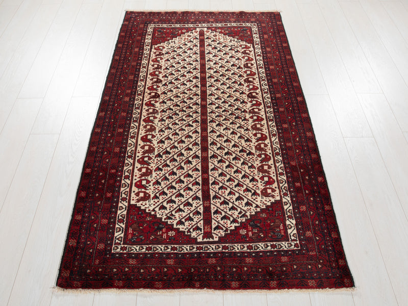 5' 10" x 3' 4" Excellent Hand-Knotted Vintage Collectible Fine Tribal Rug - Yasi & Fara 