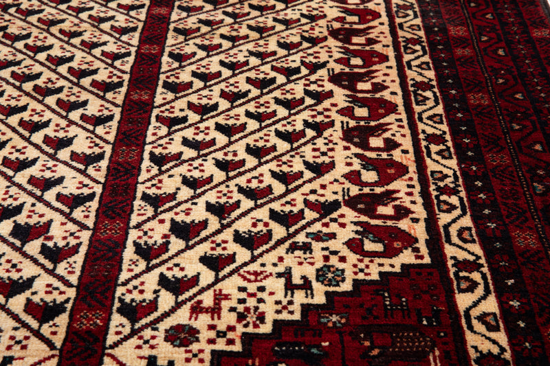 5' 10" x 3' 4" Excellent Hand-Knotted Vintage Collectible Fine Tribal Rug - Yasi & Fara 
