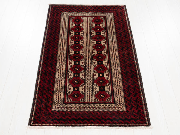 6' 3" x 3' 5' Excellent Hand-Knotted Collectible Vintage Fine Tribal Rug - Yasi & Fara 