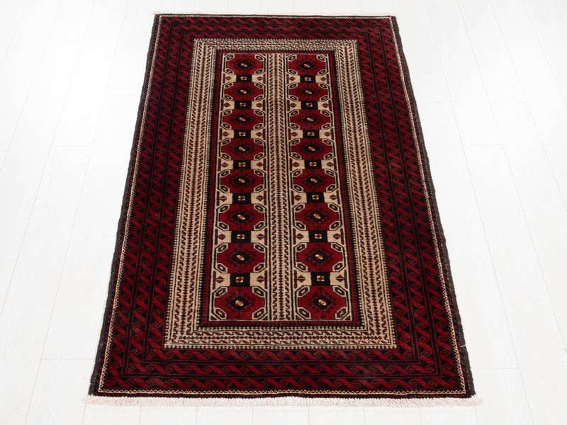 6' 3" x 3' 5' Excellent Hand-Knotted Collectible Vintage Fine Tribal Rug - Yasi & Fara 