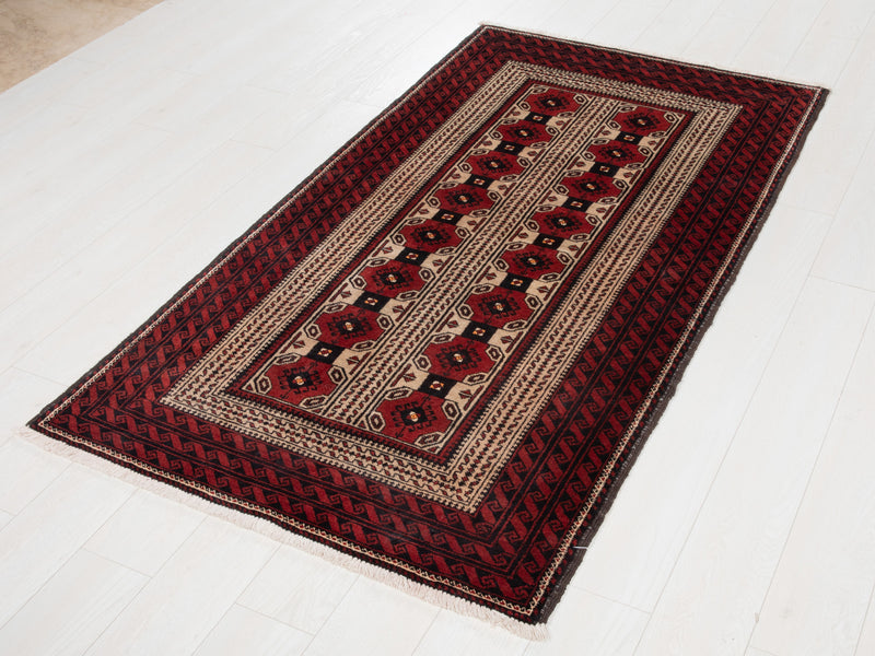 6' 3" x 3' 5' Excellent Hand-Knotted Collectible Vintage Fine Tribal Rug - Yasi & Fara 