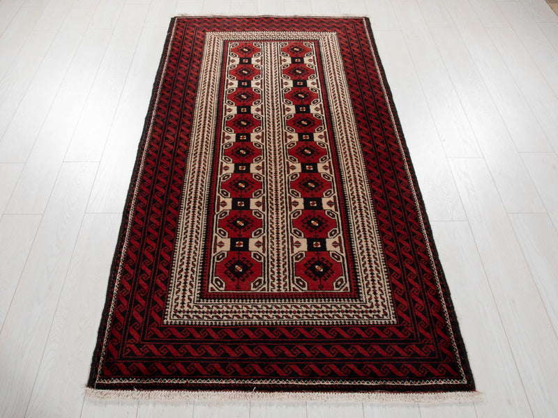 6' 3" x 3' 5' Excellent Hand-Knotted Collectible Vintage Fine Tribal Rug - Yasi & Fara 