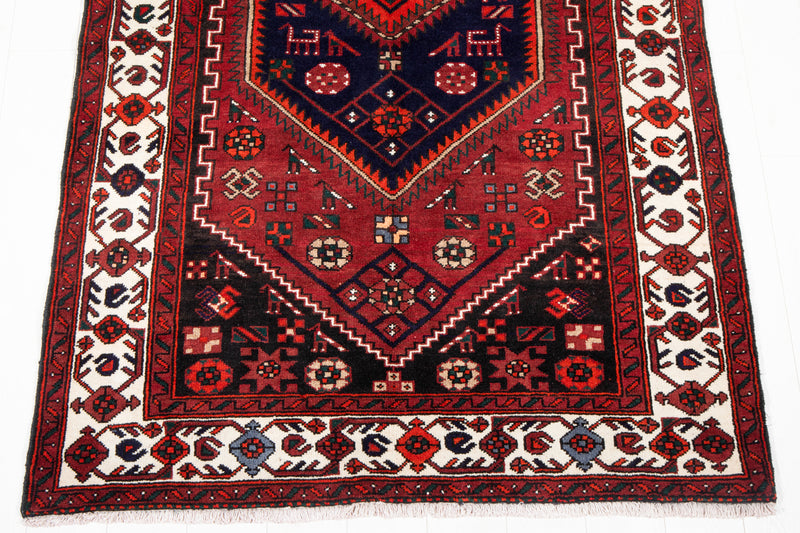 7' 11" x 4' 6" Excellent Hand-Knotted Vintage Tribal Rug - Yasi & Fara 