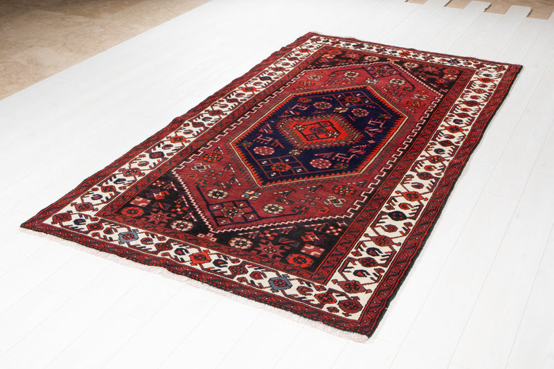 7' 11" x 4' 6" Excellent Hand-Knotted Vintage Tribal Rug - Yasi & Fara 