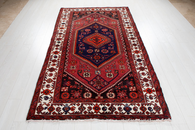 7' 11" x 4' 6" Excellent Hand-Knotted Vintage Tribal Rug - Yasi & Fara 