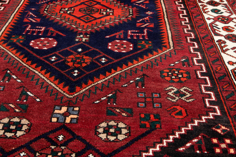 7' 11" x 4' 6" Excellent Hand-Knotted Vintage Tribal Rug - Yasi & Fara 