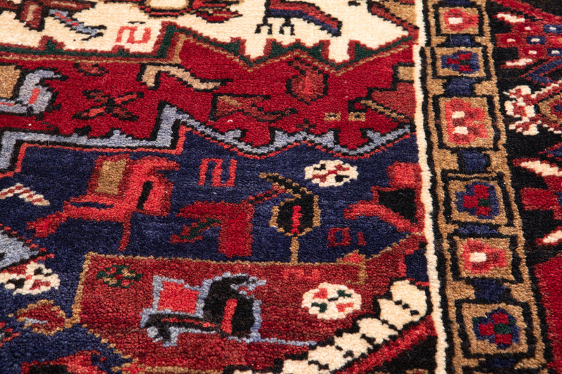 9' 9" x 6' 10" Excellent Hand-Knotted Vintage Tribal Area Rug - Yasi & Fara 