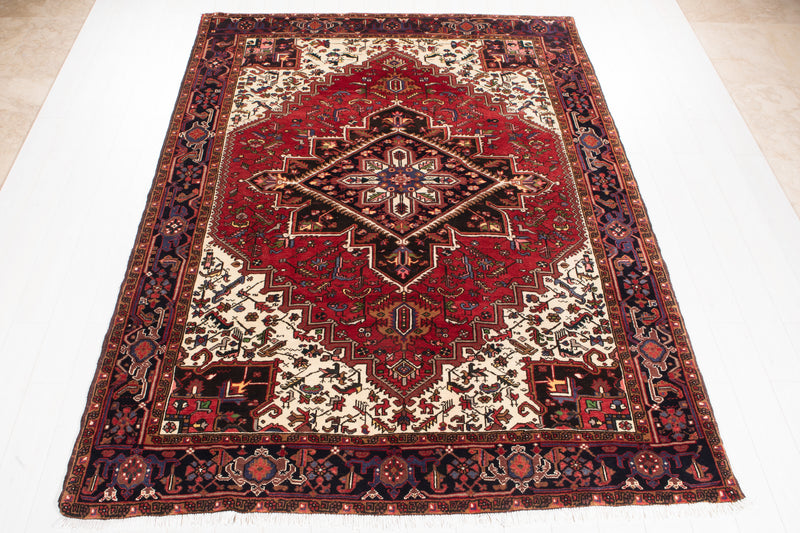 9' 4" x 7' Excellent Hand-Knotted Vintage Collectible Tribal Rug - Yasi & Fara 