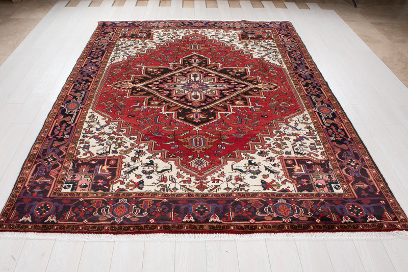 9' 4" x 7' Excellent Hand-Knotted Vintage Collectible Tribal Rug - Yasi & Fara 