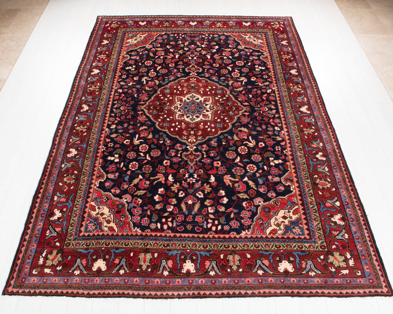 10' 8" x 7' 3" Excellent Hand-Knotted Vintage Collectible Tribal Area Rug - Yasi & Fara 