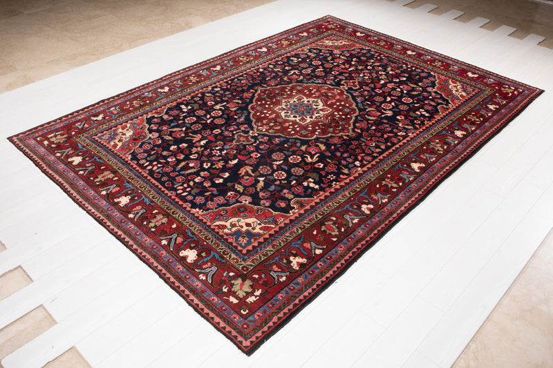 10' 8" x 7' 3" Excellent Hand-Knotted Vintage Collectible Tribal Area Rug - Yasi & Fara 