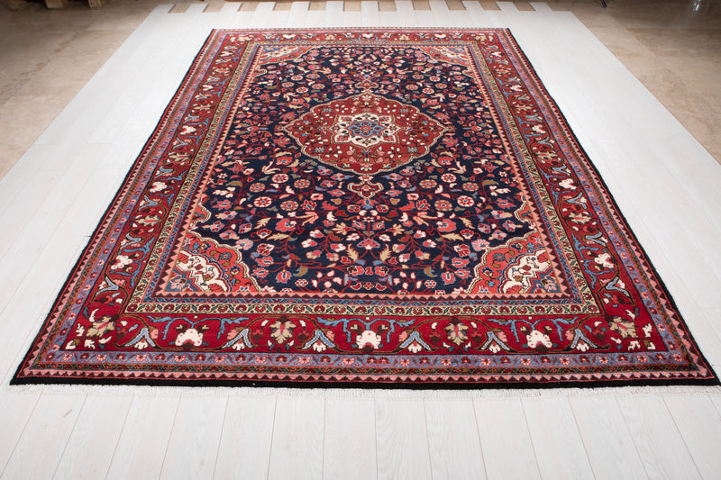 10' 8" x 7' 3" Excellent Hand-Knotted Vintage Collectible Tribal Area Rug - Yasi & Fara 