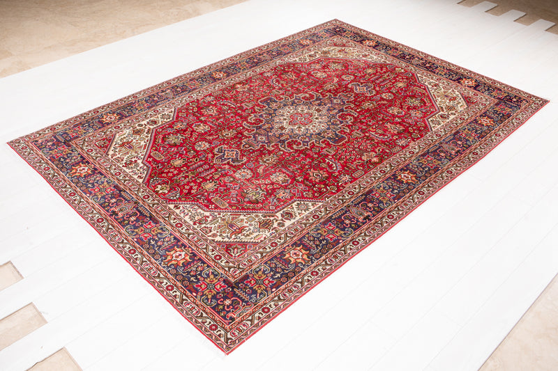 9' 7" x 6' 5" Excellent Hand-Knotted Antique Collectible Area Rug - Yasi & Fara 