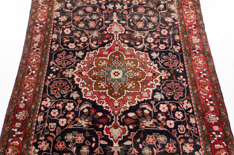 10' 6" x 4' 11" Excellent Hand-Knotted Antique Floral Tribal Rug - Yasi & Fara 