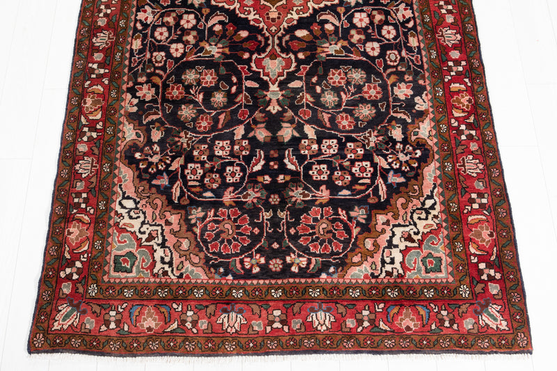 10' 6" x 4' 11" Excellent Hand-Knotted Antique Floral Tribal Rug - Yasi & Fara 