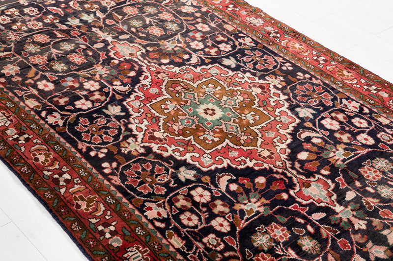 10' 6" x 4' 11" Excellent Hand-Knotted Antique Floral Tribal Rug - Yasi & Fara 