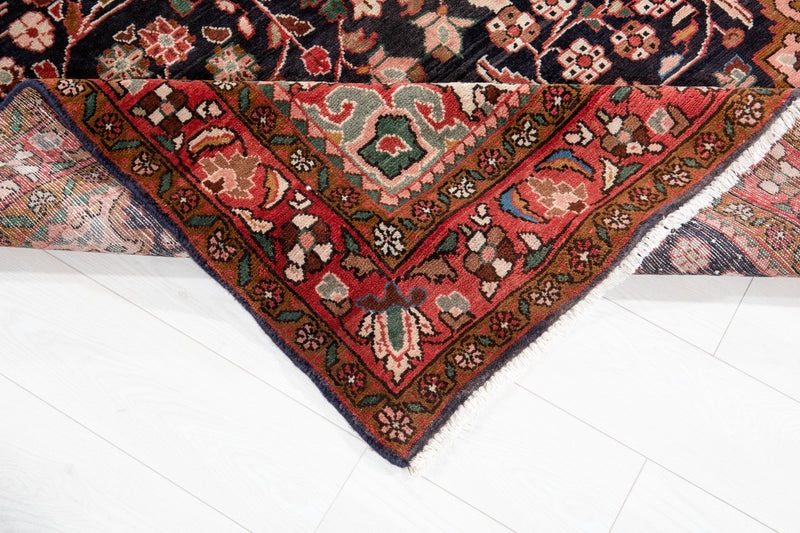 10' 6" x 4' 11" Excellent Hand-Knotted Antique Floral Tribal Rug - Yasi & Fara 