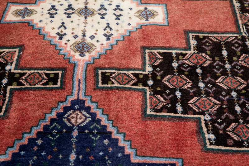 9' 9" x 3' 5 Excellent Hand-Knotted Vintage Tribal Runner Rug - Yasi & Fara 
