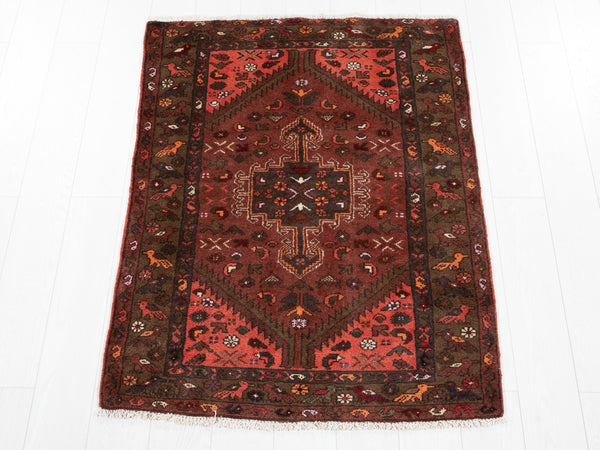 4' 7" x 3' 2" Excellent Hand-Knotted Vintage Tribal Rug - Yasi & Fara 