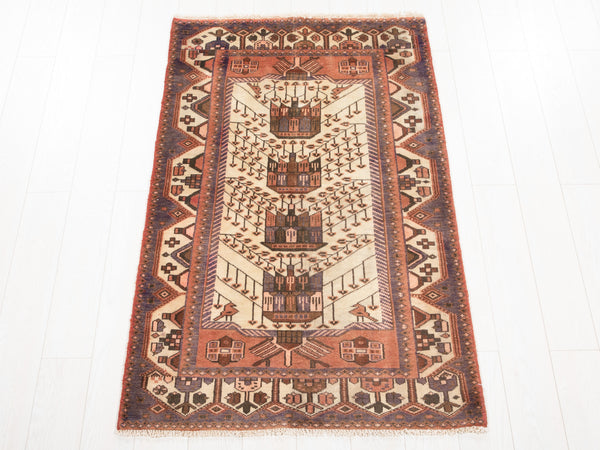 5' 4" x 3' 3" Excellent Hand-Knotted Vintage Tribal Rug - Yasi & Fara 