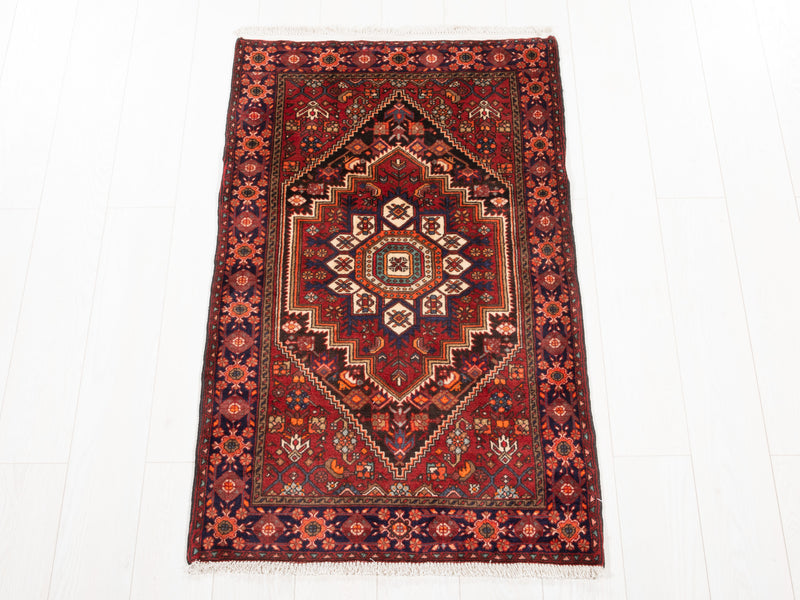 4' x 2' 5" Excellent Hand-Knotted Collectible Vintage Tribal Rug - Yasi & Fara 