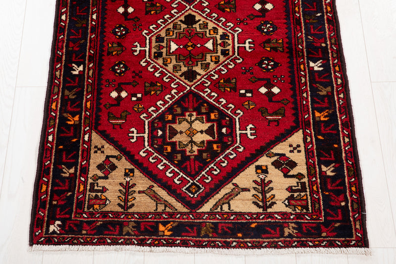 4' 10" x 3' 3" Excellent Hand-Knotted Vintage Tribal Rug - Yasi & Fara 