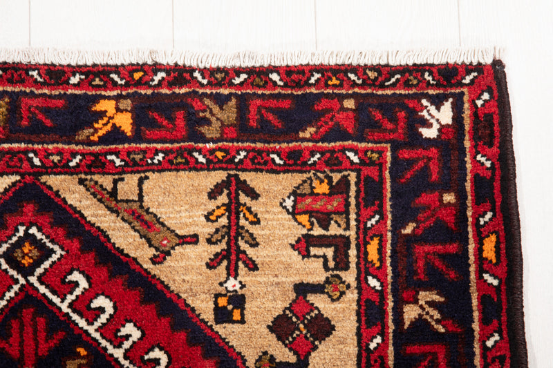 4' 10" x 3' 3" Excellent Hand-Knotted Vintage Tribal Rug - Yasi & Fara 