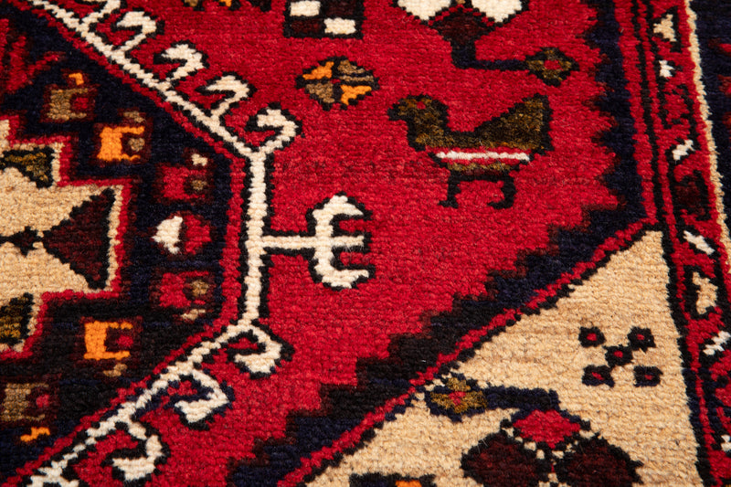 4' 10" x 3' 3" Excellent Hand-Knotted Vintage Tribal Rug - Yasi & Fara 