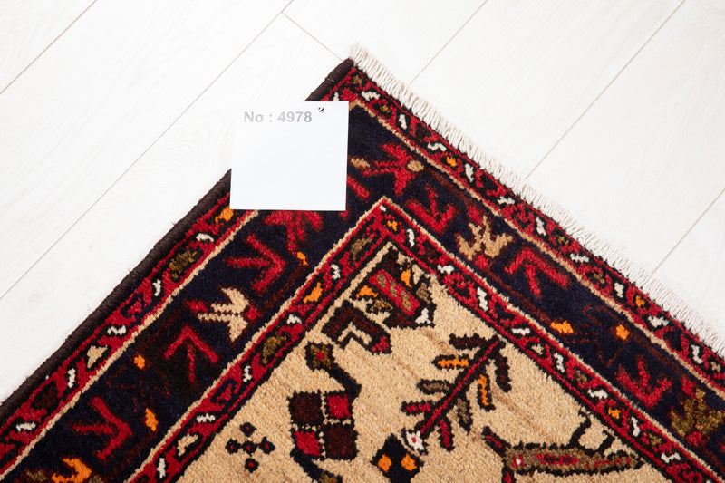4' 10" x 3' 3" Excellent Hand-Knotted Vintage Tribal Rug - Yasi & Fara 