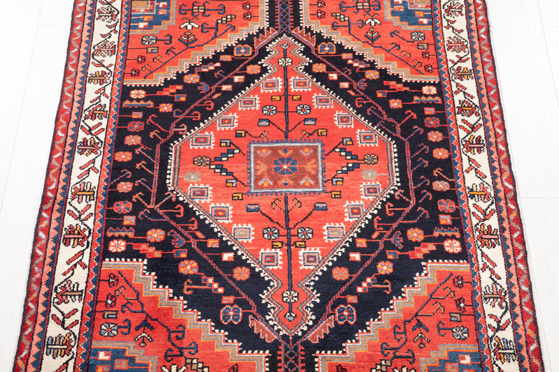 5' 4" x 4' Excellent Hand-Knotted Vintage Tribal Rug - Yasi & Fara 