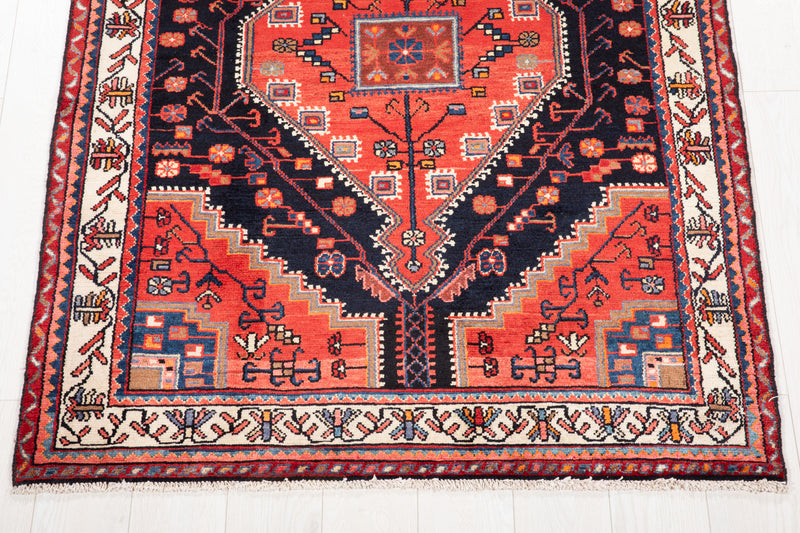 5' 4" x 4' Excellent Hand-Knotted Vintage Tribal Rug - Yasi & Fara 